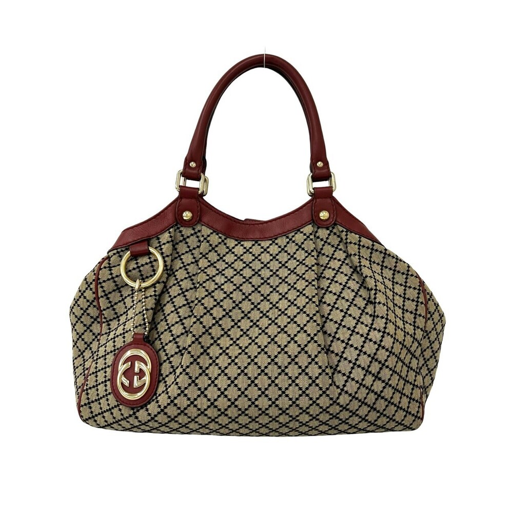 GUCCI Cream Leather Shoulder Bag